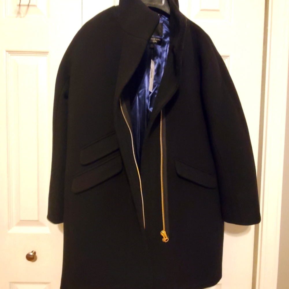 JCrew Petite Cocoon Coat in Italian stadium-cloth wool